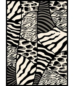 United Weavers Legends 30170 Shaded Skins Black Area Rug 5 Ft. 3 X 7 Ft. 2 Rectangle