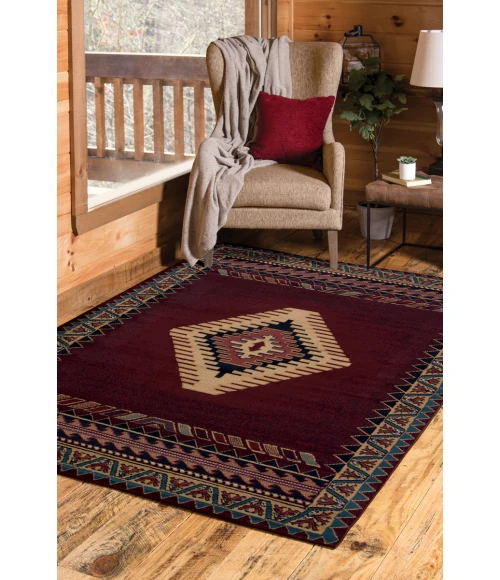 United Weavers Manhattan Burgundy 940-27034 1 ft. 10 in. X 3 ft. Rectangle Rug