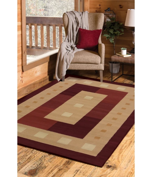 United Weavers Manhattan Burgundy 940-36834 1 ft. 10 in. X 3 ft. Rectangle Rug