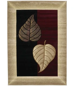 United Weavers Contours 21834 Basil Burgundy Area Rug 5 Ft. 3 X 7 Ft. 6 Rectangle