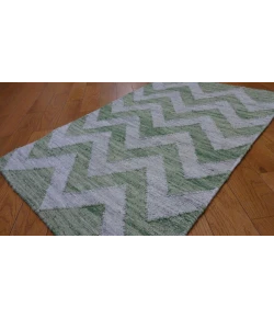 Shalom Brothers Durham Kilim DK-9 Green 6'0"x9'0" - Rectangular