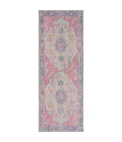 Livabliss Antioch AIC2306 Violet Bright Pink Area Rug 3 ft. 2 in. X 8 ft. 2 in. Runner