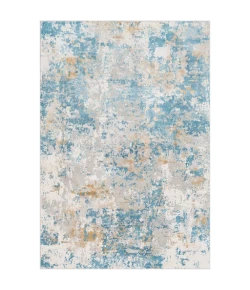 Livabliss Aisha AIS2302 Sky Blue Mustard Area Rug 5 ft. 3 in. X 7 ft. 3 in. Rectangle