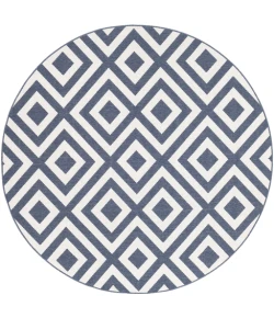 Livabliss Alfresco ALF9657 Charcoal White Area Rug 8 ft. 10 in. Round