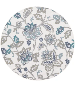 Livabliss Alfresco ALF9674 Aqua Taupe Area Rug 8 ft. 10 in. Round