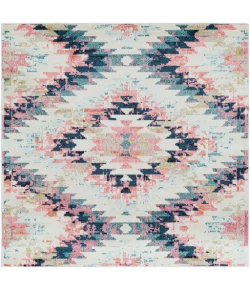 Livabliss Anika ANI1027 White Beige Area Rug 6 ft. 7 in. Square