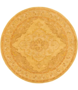 Livabliss Middleton AWHR2059 Mustard Tan Area Rug 3 ft. 6 in. Round