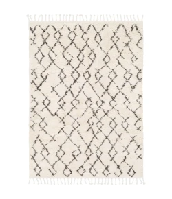 Livabliss Berber Shag BBE2301 Charcoal Beige Area Rug 6 ft. 7 in. X 9 ft. Rectangle