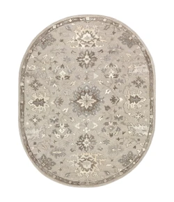 Livabliss Caesar CAE1197 Taupe Charcoal Area Rug 6 ft. X 9 ft. Oval