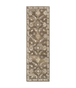Livabliss Caesar CAE1200 Dark Brown Charcoal Area Rug 2 ft. 6 in. X 8 ft. Runner
