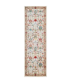Livabliss Crafty CRT2311 Dark Red White Area Rug 2 ft. 6 in. X 7 ft. 10 in. Runner