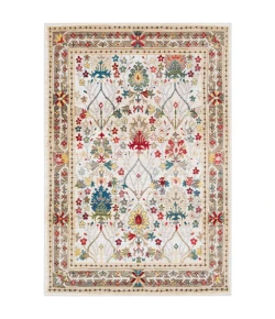 Livabliss Crafty CRT2311 Dark Red White Area Rug 7 ft. 10 in. X 9 ft. 10 in. Rectangle