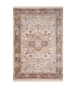 Livabliss Ephesians EPC2313 Dark Brown Pale Pink Area Rug 3 ft. 11 in. X 5 ft. 3 in. Rectangle