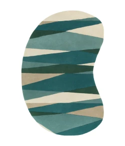 Livabliss Forum FM7204 Sea Foam Dark Green Area Rug 8 ft. X 10 ft. Kidney