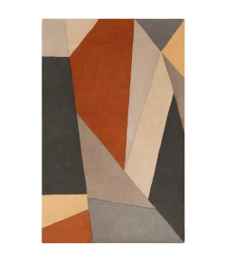 Livabliss Forum FM7224 Burnt Orange Charcoal Area Rug 10 ft. X 14 ft. Rectangle