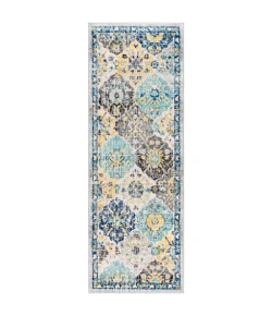 Livabliss Harput HAP1072 Dark Blue Saffron Area Rug 2 ft. 7 in. X 7 ft. 3 in. Runner