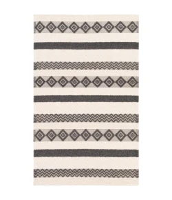 Surya Hygge HYG2301 Charcoal White Area Rug 3 ft. X 5 ft. Rectangle