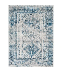Livabliss Monte Carlo MNC2313 Sky Blue Light Gray Area Rug 6 ft. 7 in. X 9 ft. Rectangle