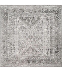 Livabliss Monte Carlo MNC2314 Light Gray White Area Rug 6 ft. 7 in. Square