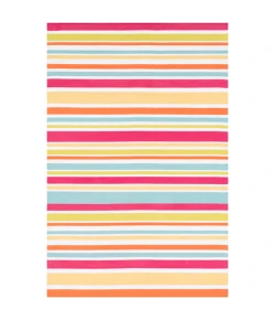 Surya Maritime MTM1010 Bright Pink White Area Rug 2 ft. X 3 ft. Rectangle