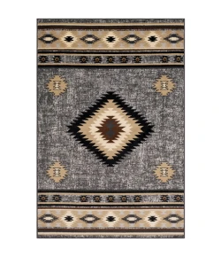 Livabliss Paramount PAR1094 Charcoal Medium Gray Area Rug 6 ft. 7 in. X 9 ft. 6 in. Rectangle