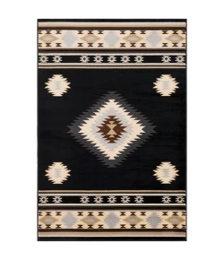 Livabliss Paramount PAR1095 Black Charcoal Area Rug 6 ft. 7 in. X 9 ft. 6 in. Rectangle