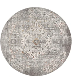 Livabliss Presidential PDT2311 Medium Gray Charcoal Area Rug 7 ft. 10 in. Round