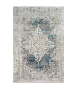 Surya Solar SOR2306 Sky Blue Dark Blue Area Rug 3 ft. X 9 ft. 10 in. Runner