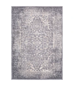 Livabliss Tibetan TBT2300 Charcoal Ivory Area Rug 6 ft. 7 in. X 9 ft. 6 in. Oval