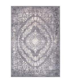 Livabliss Tibetan TBT2301 Medium Gray Charcoal Area Rug 6 ft. 7 in. X 9 ft. 6 in. Oval