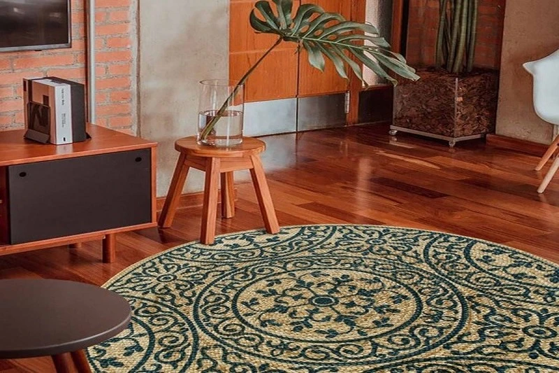 Round Area Rugs on Floor
