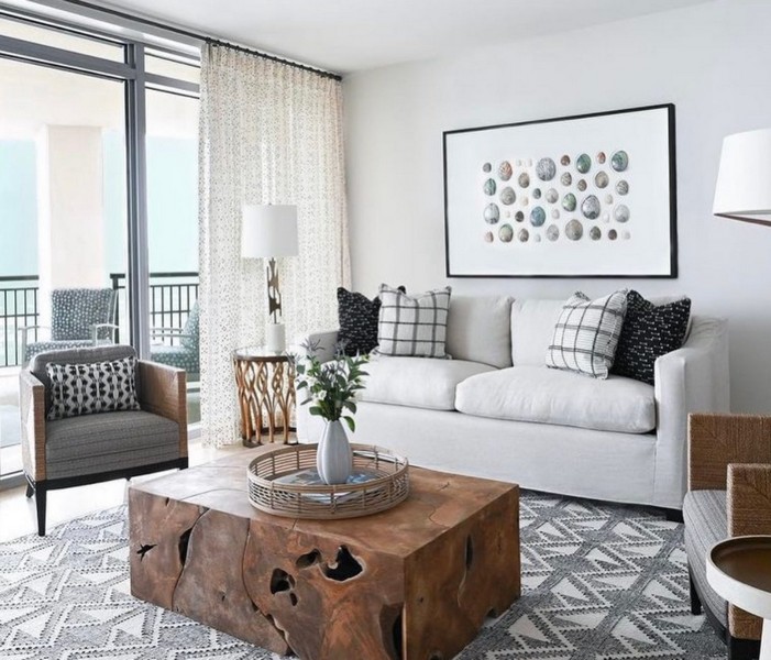 Get your home a unique look with geometric rugs.